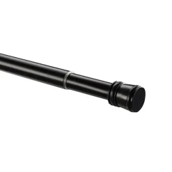 Gordijnroedes-ACAZA Douche Gordijnstang XL, aanpasbaar van 140 tot 260 cm, zelfklemmend, zwart