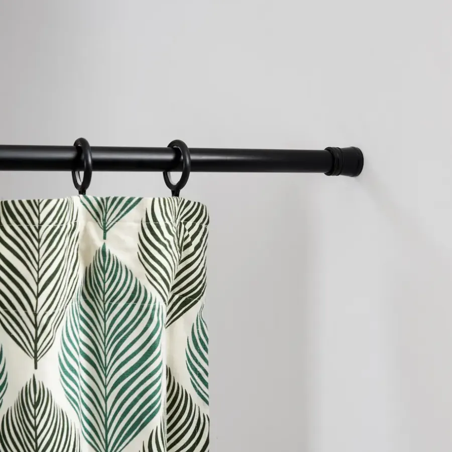 Gordijnroedes-ACAZA Douche Gordijnstang XL, aanpasbaar van 140 tot 260 cm, zelfklemmend, zwart
