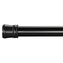 Gordijnroedes-ACAZA Douche Gordijnstang XL, aanpasbaar van 140 tot 260 cm, zelfklemmend, zwart