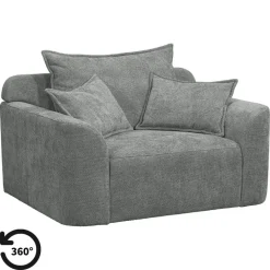 Loveseats-Leen Bakker Draaibare Loveseat Elsa - stof Eden - grijs