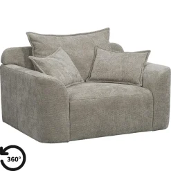 Loveseats-Leen Bakker Draaibare Loveseat Elsa - stof Eden - taupe