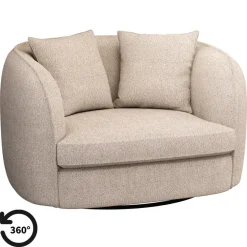 Loveseats-Leen Bakker Draaibare Loveseat Enzio - stof Wales - taupe