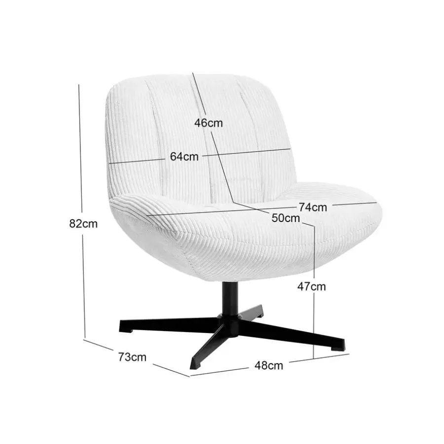Fauteuils-Nordlys Draaibare Scandinavische Design Fauteuil