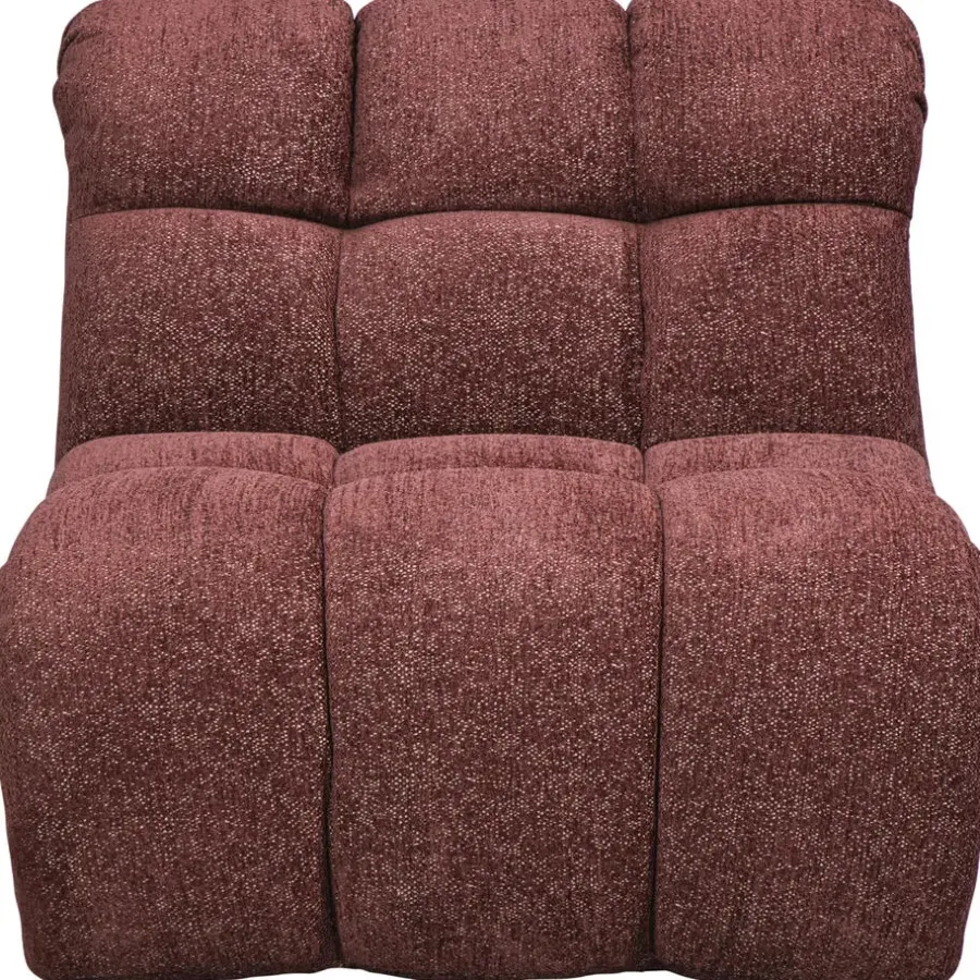 Fauteuils-Leen Bakker Draaifauteuil Beau - stof Raven - wijnrood