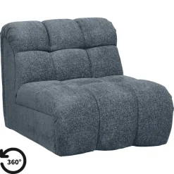 Fauteuils-Leen Bakker Draaifauteuil Beau - stof Raven - donkerblauw