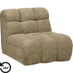 Leen Bakker Draaifauteuil Beau - stof Raven - taupe
