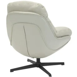 Fauteuils-Giga Meubel Draaifauteuil Beige - Zithoogte 50cm - Fauteuil Leonne