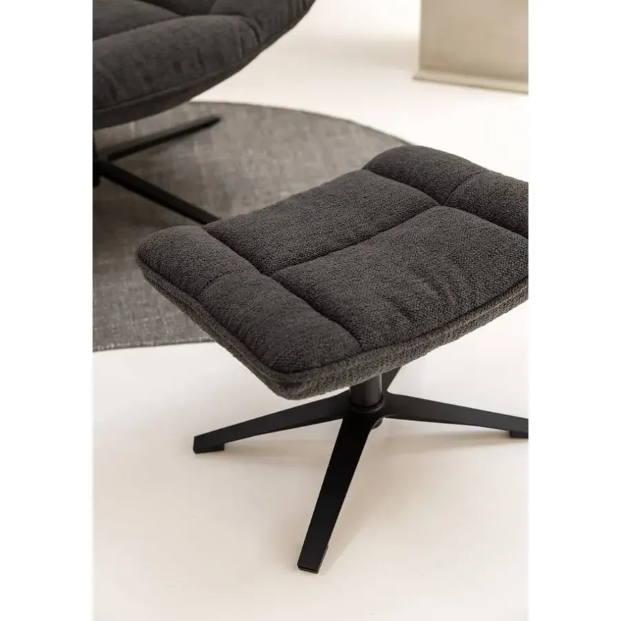 Leen Bakker Draaifauteuil Emily - donkerbruin