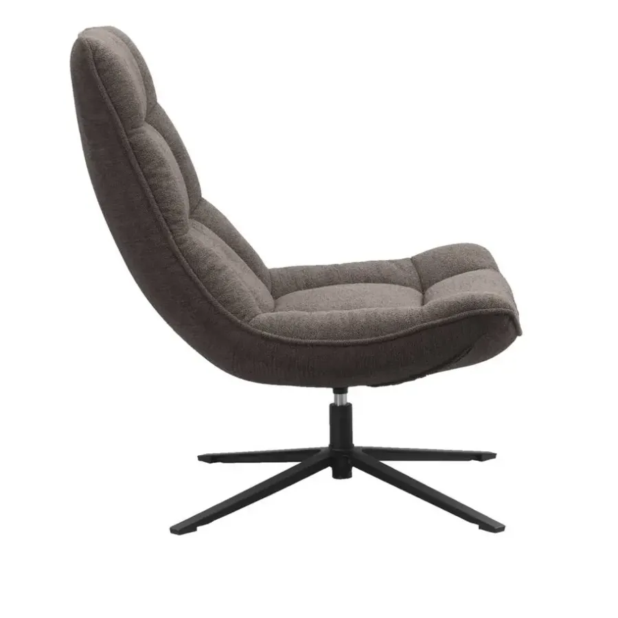 Leen Bakker Draaifauteuil Emily - donkerbruin