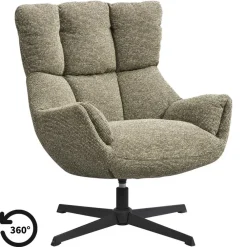 Leen Bakker Draaifauteuil Hidde - groen