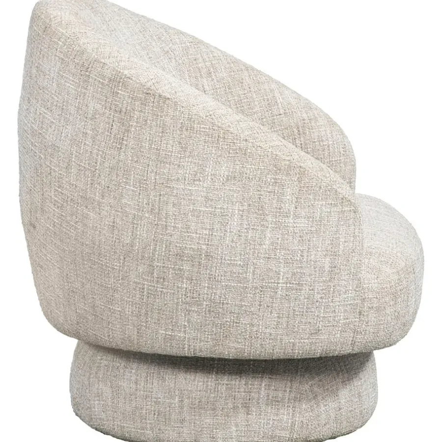 Fauteuils-Leen Bakker Draaifauteuil Lieve - beige