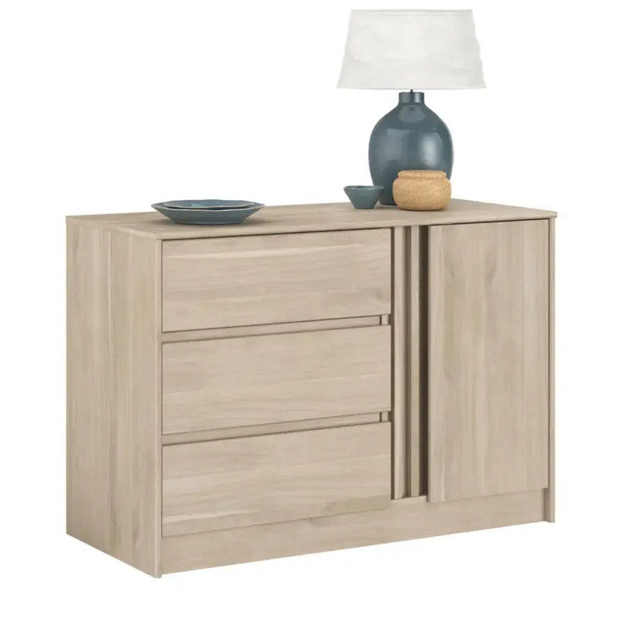 Dressoirs-Leen Bakker Dressoir Evi - eikenkleur - 76,8x109,8x50 cm