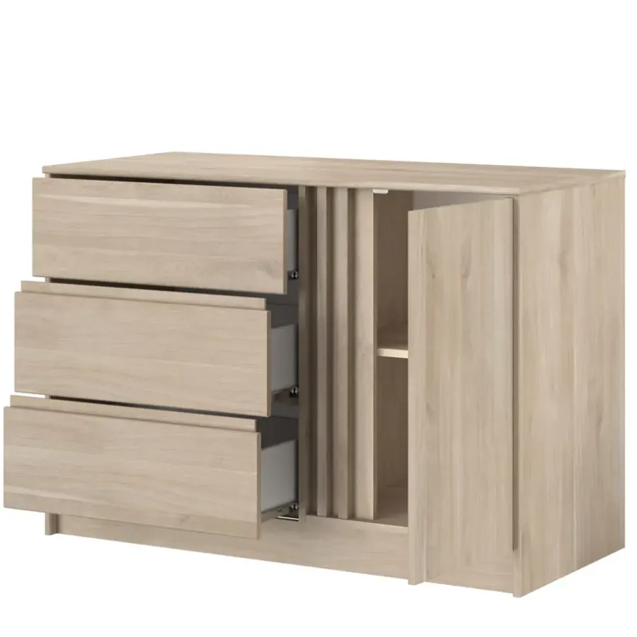 Dressoirs-Leen Bakker Dressoir Evi - eikenkleur - 76,8x109,8x50 cm