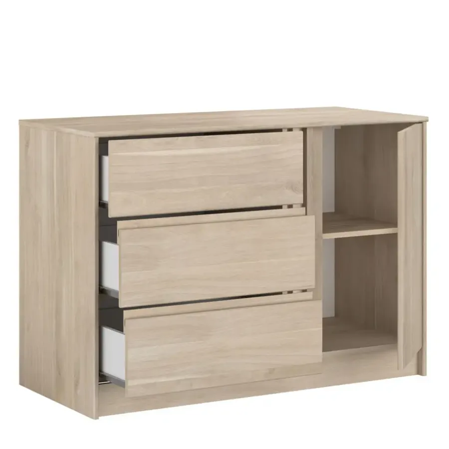 Dressoirs-Leen Bakker Dressoir Evi - eikenkleur - 76,8x109,8x50 cm