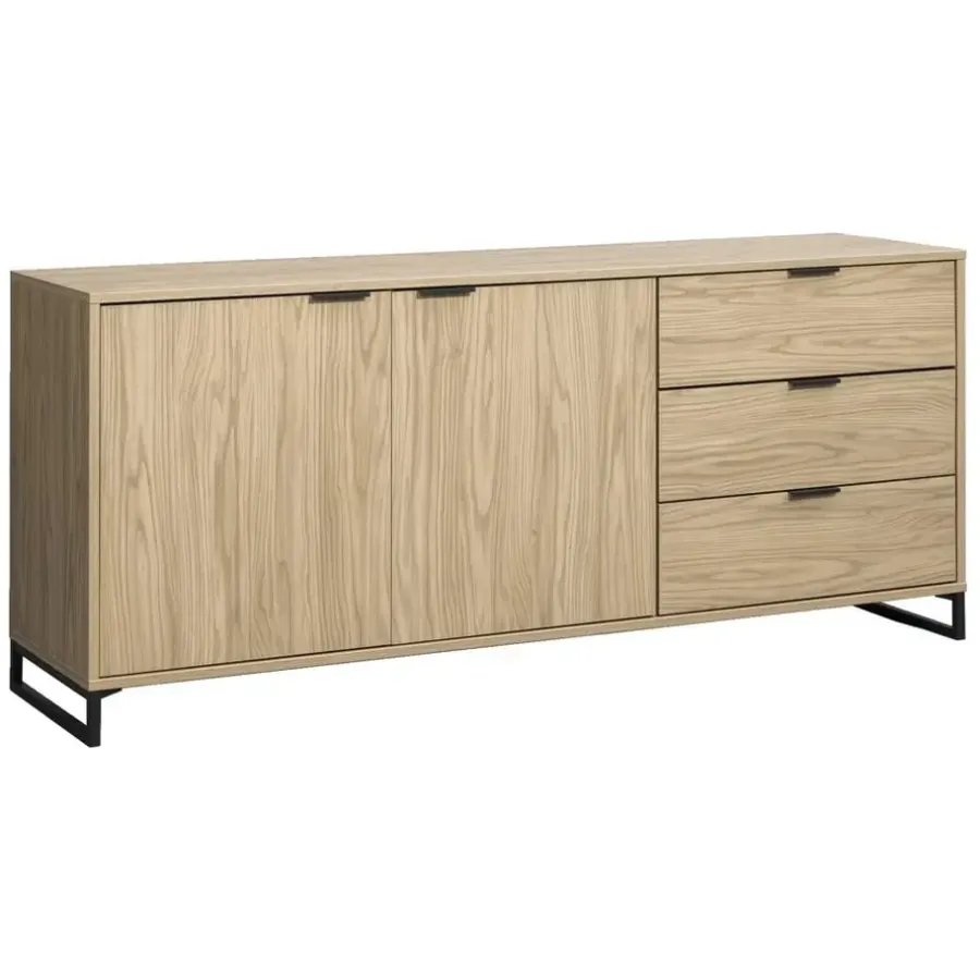 Dressoirs-Leen Bakker Dressoir Lucca - eikenkleur - 82x185x48 cm