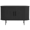 Dressoirs-Giga Living Dressoir Zwart Eikenhout - 120x45x76cm - Nola