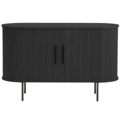 Dressoirs-Giga Living Dressoir Zwart Eikenhout - 120x45x76cm - Nola