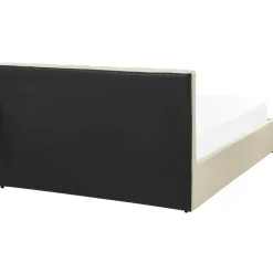 Twijfelaars-Beliani DREUX - Bed met opbergruimte - Beige - 140 x 200 cm - Polyester