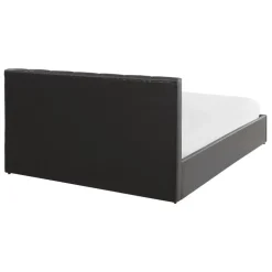 Twijfelaars-Beliani DREUX - Bed met opbergruimte - Grijs - 140 x 200 cm - Kunstleer