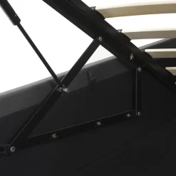 Twijfelaars-Beliani DREUX - Bed met opbergruimte - Grijs - 140 x 200 cm - Kunstleer