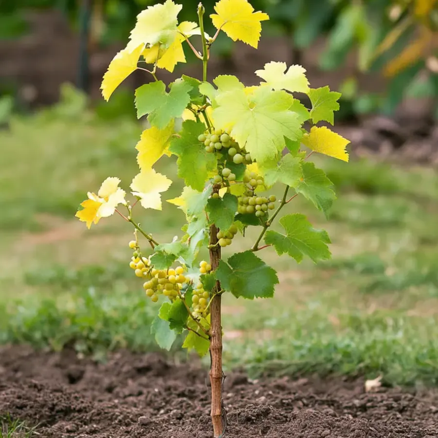Plant in a Box Druivenplant - Set van 3 - Vitis vinifera 'Chardonnay' - Hoogte 25-40cm - ⌀9cm