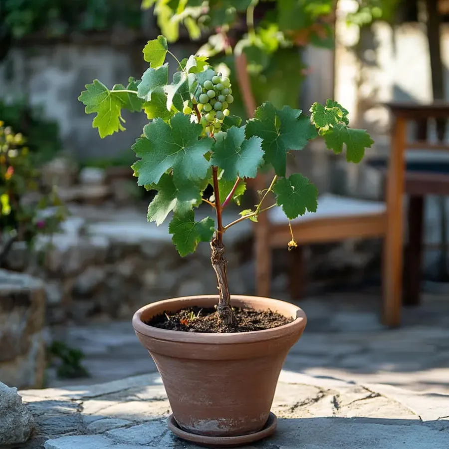 Plant in a Box Druivenplant - Set van 3 - Vitis vinifera 'Chardonnay' - Hoogte 25-40cm - ⌀9cm