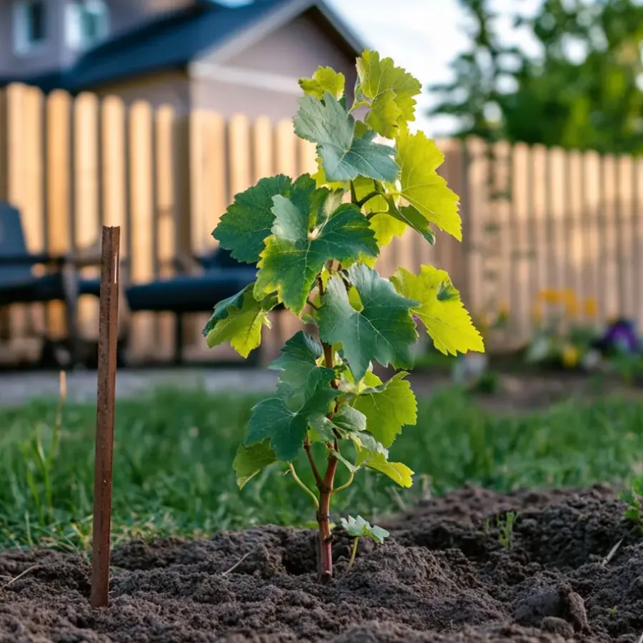 Plant in a Box Druivenplant - Set van 3 - Vitis vinifera 'Chardonnay' - Hoogte 25-40cm - ⌀9cm