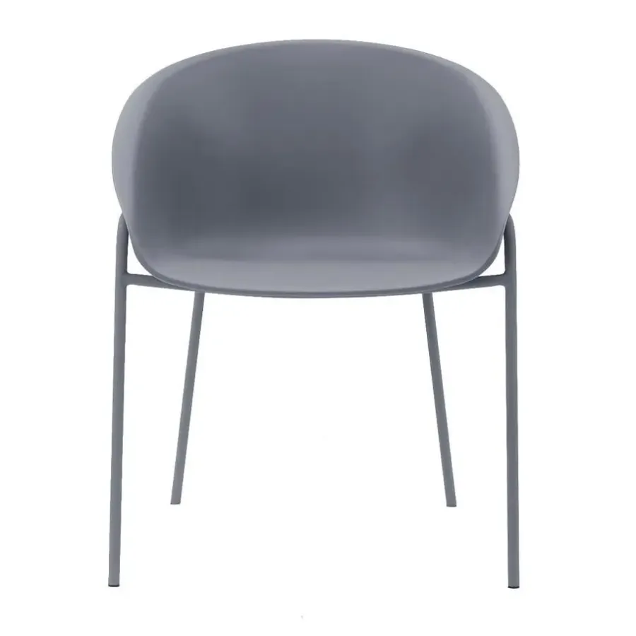 Tuinstoelen-DS4U - Ella kunststof eetkamerstoel - grijs