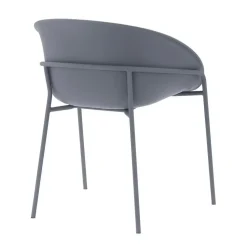 Tuinstoelen-DS4U - Ella kunststof eetkamerstoel - grijs