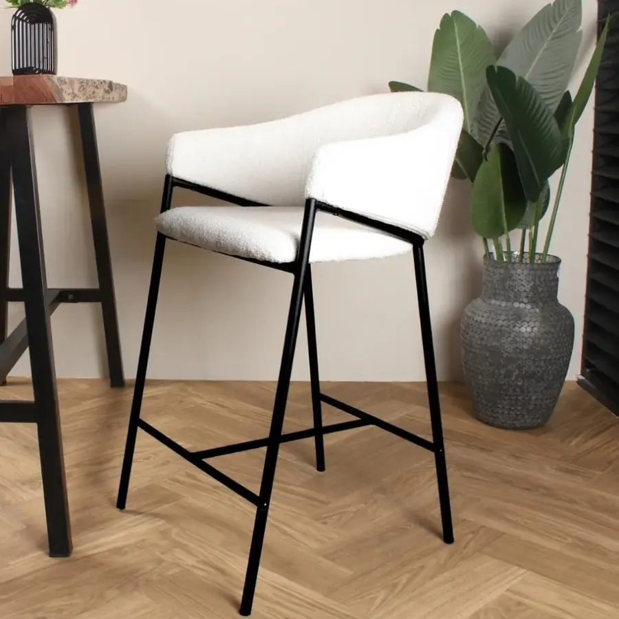 DS4U - Elza barkruk boucle ivoor 65 cm