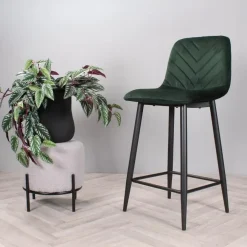 Barkrukken-DS4U - Gaby barkruk velvet 65 cm 2.0 - groen