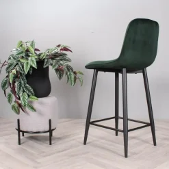 Barkrukken-DS4U - Gaby barkruk velvet 65 cm 2.0 - groen