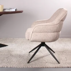 Eetkamerstoelen-DS4U - Loisa armstoel terugdraai - champagne