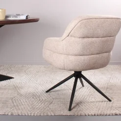 Eetkamerstoelen-DS4U - Loisa armstoel terugdraai - champagne