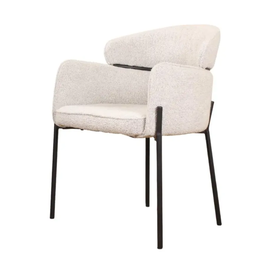 Eetkamerstoelen-DS4U - Mira eetkamerstoel boucle - beige