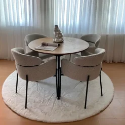 Eetkamerstoelen-DS4U - Mira eetkamerstoel boucle - beige