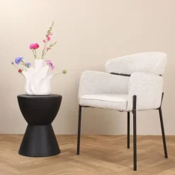 Eetkamerstoelen-DS4U - Mira eetkamerstoel boucle - beige