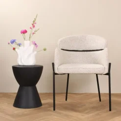 Eetkamerstoelen-DS4U - Mira eetkamerstoel boucle - beige