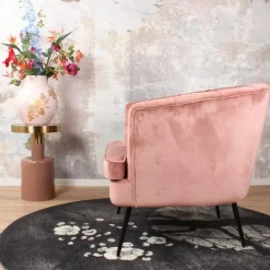 Fauteuils-DS4U - Norah fauteuil velvet zalmroze