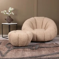 DS4U - Olivia fauteuil set teddy - beige