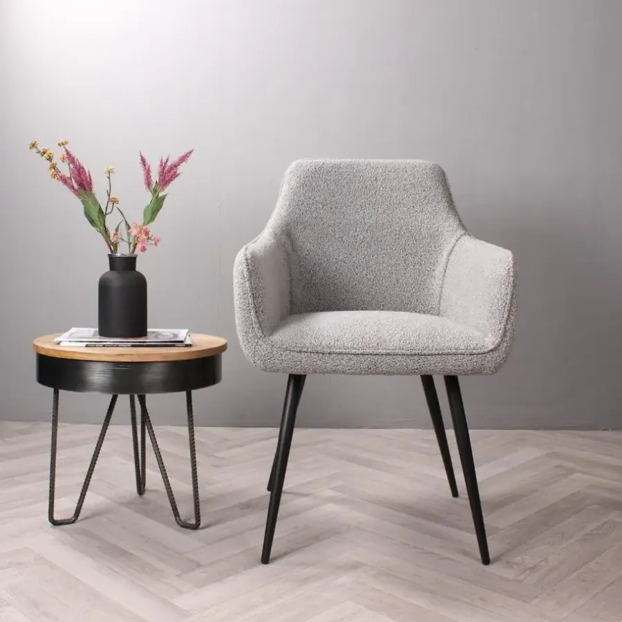 DS4U - Ravi 3.0 eetkamerstoel boucle - grijs