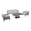 Van der Garde Tuinmeubelen - Premium Durban/Medina verstelbare stoel-bank loungeset - 4-delig