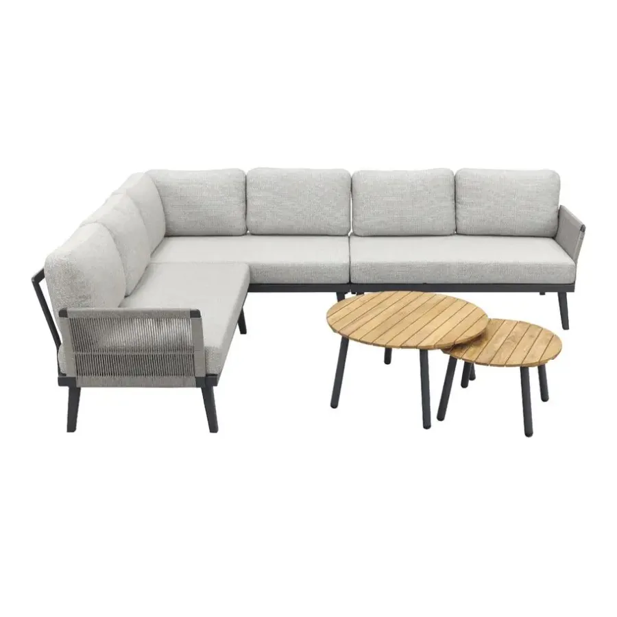 Van der Garde Tuinmeubelen - Premium Durban/mindo loungeset - hoekbank - 3-delig