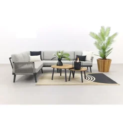 Van der Garde Tuinmeubelen - Premium Durban/mindo loungeset - hoekbank - 3-delig