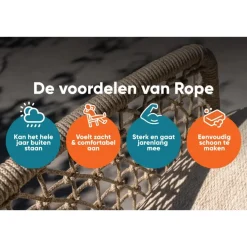 Van der Garde Tuinmeubelen - Premium Durban/mindo loungeset - hoekbank - 3-delig