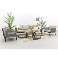 Loungesets-Van der Garde Tuinmeubelen - Premium Durban/Mindo stoel-bank loungeset - 5-delig