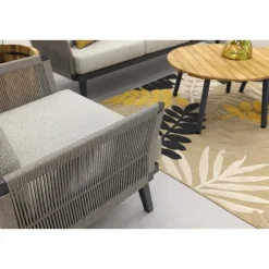 Loungesets-Van der Garde Tuinmeubelen - Premium Durban/Mindo stoel-bank loungeset - 5-delig