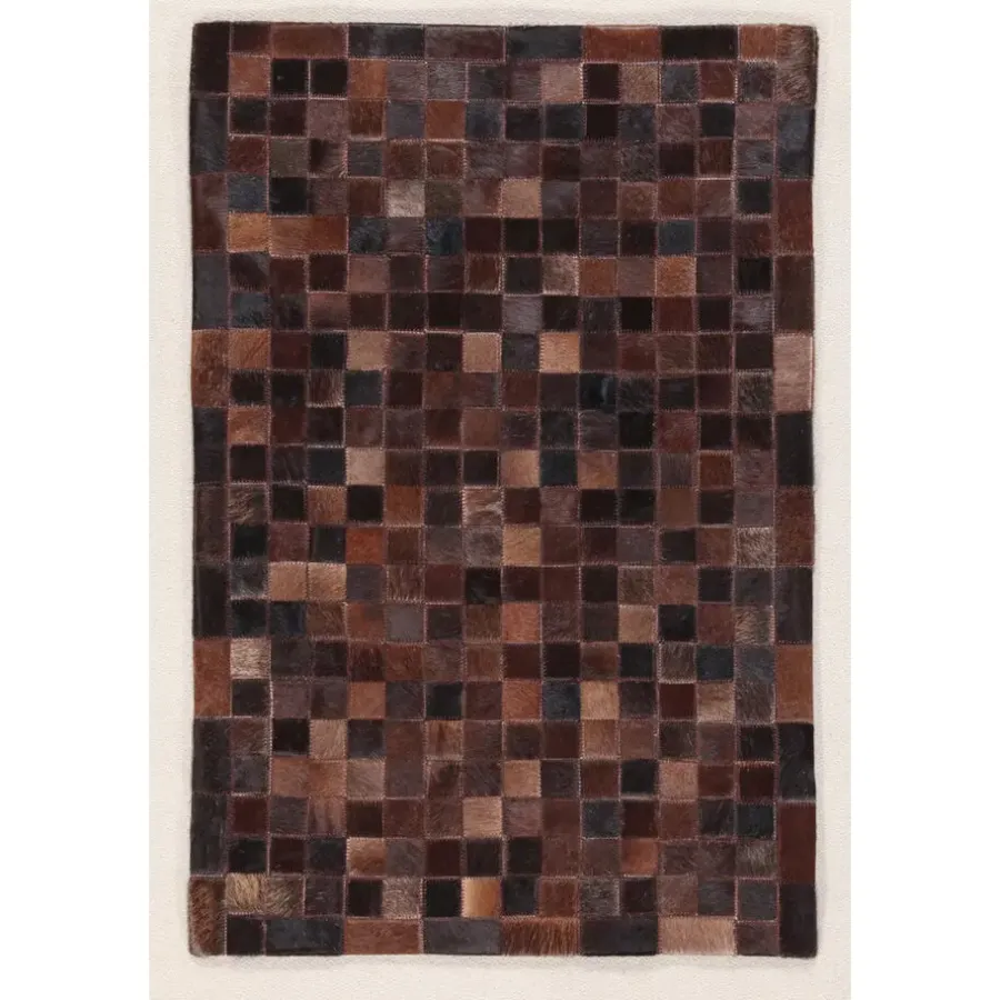 Vloerkleden Kinderkamer-Dutch Lifestyle - Leder - Vloerkleed - 160x230cm - Bruin