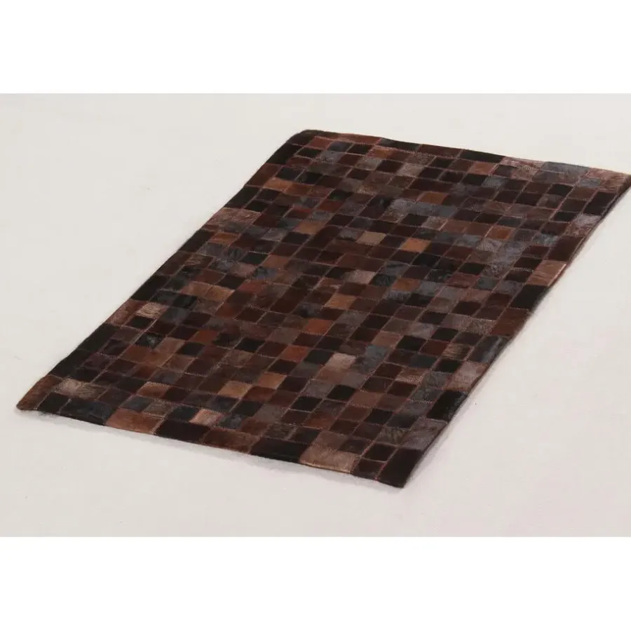 Vloerkleden Kinderkamer-Dutch Lifestyle - Leder - Vloerkleed - 160x230cm - Bruin