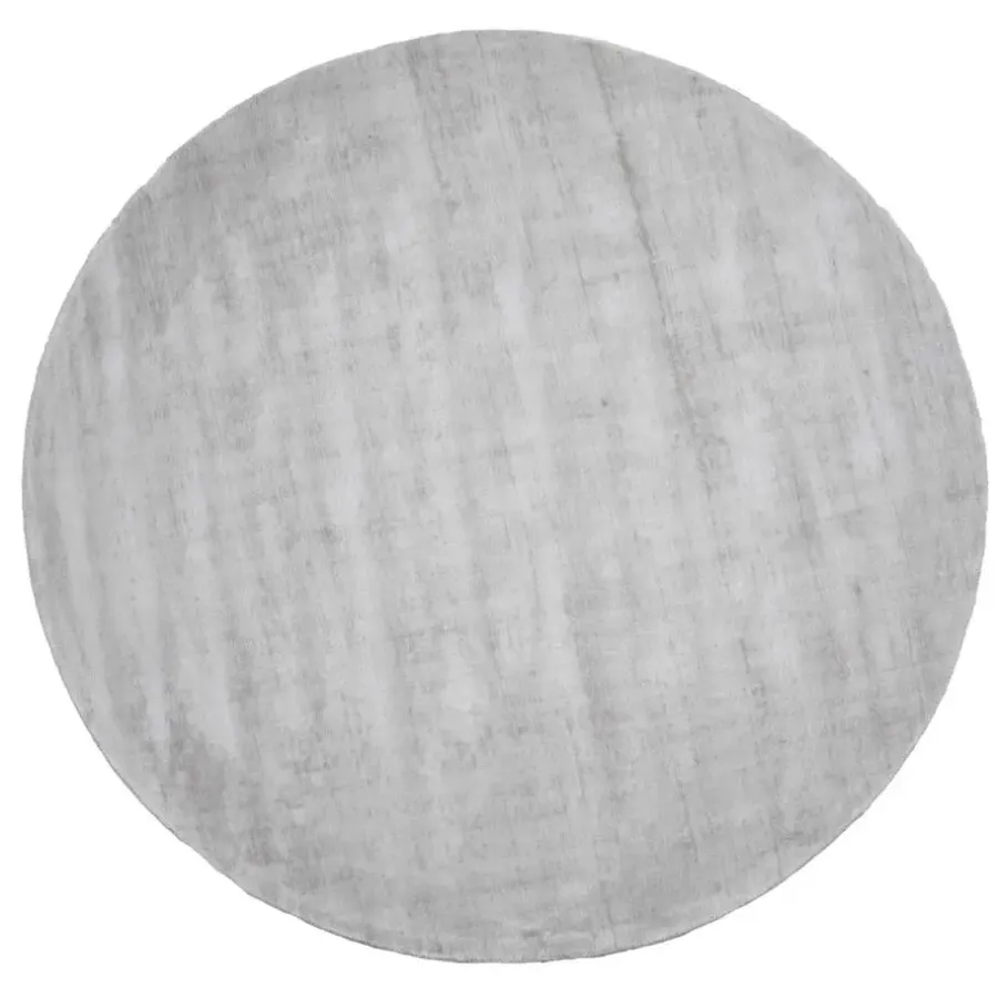 Dutch Lifestyle - Viscose - Vloerkleed - 195cm rond - Grijs